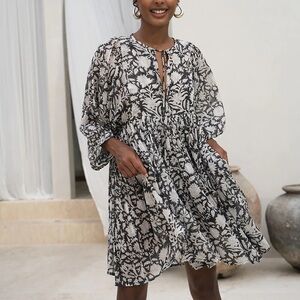 DAUGHTERS OF INDIA | Kyra Dress in Pepper Floral Print